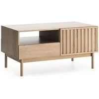 Beautysofa Couchtisch SAPPORO im Japandi-Stil (Lamellenfront), Breite: 106 cm