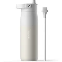BRITA Trinkflasche BRITA LARQ Essential Trinkflasche (680ml) mit Strohhalm, Edelstahl Wasserflasche mit doppelwandiger Isolation - hält 24h kalt