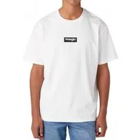 Wrangler Rundhalsshirt Logo Regular Fit - Small Box Tee Weiß