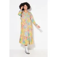 Angel of Style Midikleid Midikleid A-Linie Leo-Muster Volant