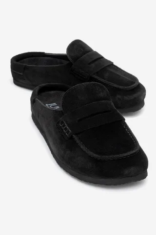 Priva Leder-Slipper zum Hineinschlüpfen