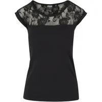 URBAN CLASSICS Kurzarmshirt Urban Classics Damen Ladies Top Laces Tee (1-tlg)