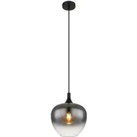 GLOBO LIGHTING Hängeleuchte MAXY, ohne Leuchtmittel, Hängeleuchte, schwarze Aufhängung, Rauchglas, E27