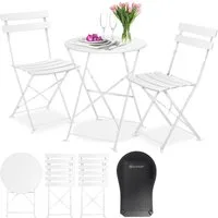 KESSER Bistrotisch, Bistro-Set 3-teilig Bistrotisch mit klappbaren Stühlen