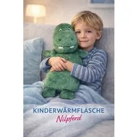 Antonio Wärmflasche Antonio Kinder Wärmflasche 0,7 Liter mit Bezug Dino 37cm