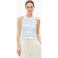 Armedangels Shirttop KANITAA STRIPES Ripp-Top aus Bio-Baumwoll Mix (Fitted) Rundhalsausschnitt
