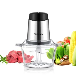 [EU Direct] BioloMix 1.8L Glass Bowl Food Processor Chopper Two Speeds Meat Grinder For Babyfood Vegetables Onion Garlic