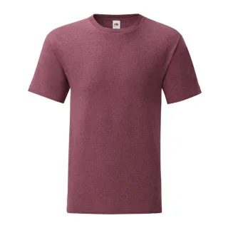 Fruit of the Loom - "Iconic 150" T-Shirt für Herren (Burgunderrot meliert)