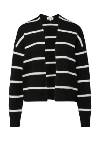 s.Oliver - Strickjacke schwarz/weiß - Gr. - 42