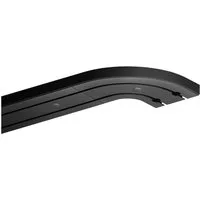Bestlivings Gardinenschiene Komplettset schwarz 90-480 cm, 2-läufig, 90 cm, mit Bohren, verschraubt, Kunststoff, flach, pflegeleicht, optisch dezent, inkl. Befestigungsset + Rundbögen
