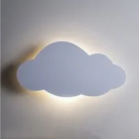 Lights4fun LED Wandleuchte LED Wolke Nachtlicht Batterie mit Fernbedienung