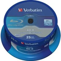 Verbatim Blu-ray-Rohling 25 Verbatim Rohlinge Blu-ray BD-R 25GB 6x Spindel