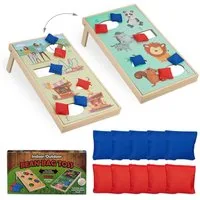 relaxdays Spiel 11 tlg. Cornhole Wurfspiel, Gesellschaftsspiel