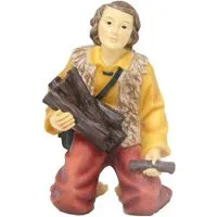 FADEDA Krippenfigur FADEDA Hirte mit Holz, Höhe in cm: 11