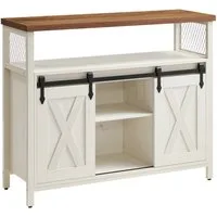 VASAGLE Sideboard Küchenschrank, Aufbewahrungsschrank, mit 2 Schiebetüren, 33 x 100 x 80 cm, verstellbare Ablagen