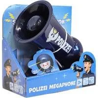 Polizei Megaphon mit Sound und Sprechfunktion, inklusive 2 Stück AA Batterien, Spiel