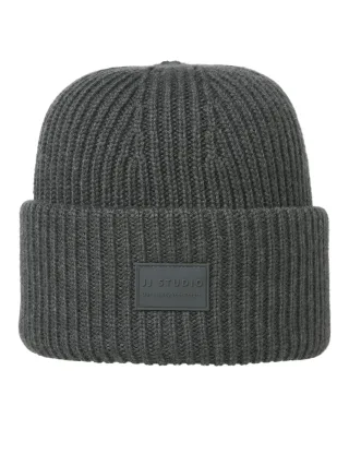 JACK&JONES - JACHAKKAI BEANIE dark grey melange - Gr. - ONE SIZE