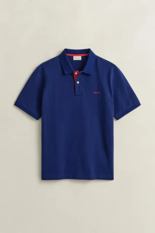 GANT - Kontrast Piqué Poloshirt rich navy - Gr. - XXL