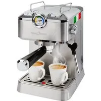 ProfiCook Espressomaschine PC-ES-KA 1267, Espressopumpe 20 bar, 2 Siebträger, Dampfdüse