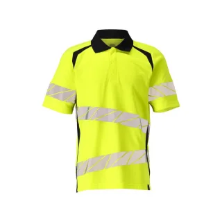 MASCOT Herren Polo-Shirt ACCELERATE SAFE Hi-vis Gelb / Schwarzblau L - 19083-771-17010-L