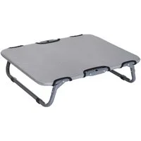 MC Star Tierbett Hundeliege Outdoor Faltbares Hundebett, Katzenbett, Schlafplatz, Grau, 59x46x15cm