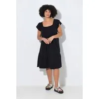 Angel of Style Jerseykleid Musselinkleid Carree-Ausschnitt Volants