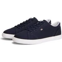 Tommy Hilfiger TH LOW PROFILE VULC CANVAS Plateausneaker Halbschuh, Schnürer, Freizeitschuh mit gepolstertem Schaftrand