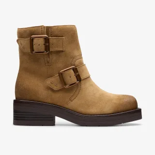 Rebelle Schnalle Walnuss Wildleder Stiefel