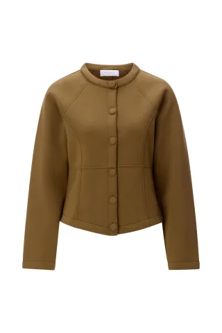 Rich & Royal - Shaped Scuba Jacket coconut bark - Gr. - M