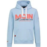 Eight2Nine Kapuzenpullover Herren Hoodie mit Mini Meerprint Sweater, Kapuzensweatshirt mit Kängurutasche, mit Kapuze