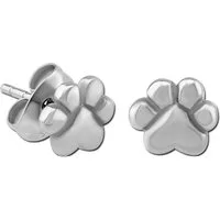 viva-adorno Paar Ohrstecker Edelstahl Damen Mädchen Ohrringe Hund Katze Pfoten Pfötchen, Tatzen