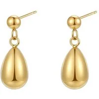 Hey Happiness Paar Ohrstecker Kugel und Tropfen hängend, Ohrhänger 18K Roségold Vergoldet, Tropfen Ohrringe Damen Edelstahl klein, wasserfest