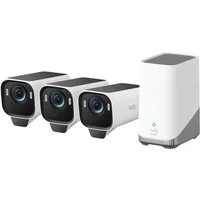 eufy Security Überwachungskamera S3 Pro Kamera-Set, 4K Kabellose Solar-Überwachungskamera Außen (3-tlg)