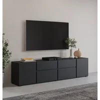 OTTO home Lowboard Metric,Breite 195cm, grifflose Lowboard 2Klappen/2Schubkästen/2Tür, TV-Schrank mit viel Stauraum, TV-Board