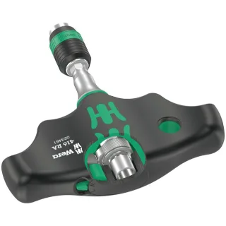 Wera 416 RA Quergriff-Bits-Handhalter mit Ratschenfunktion und Rapidaptor Schnellwechselfutter - 05023461001