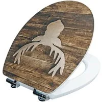CORNAT WC-Sitz Ansprechendes Design - Hochwertiger Holzkern - Absenkautomatik, Schnellbefestigung - Komfortables Sitzgefühl / Toilettensitz