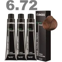 Femmas Premium Haarfarbe FemMas professionelle Haarfarbe mit Arganöl 3 x 100 ml