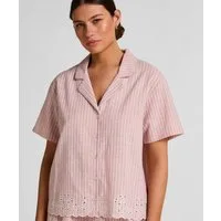 Hunkemöller Pyjama Gestreiftes Pyjama-Oberteil aus Baumwolle
