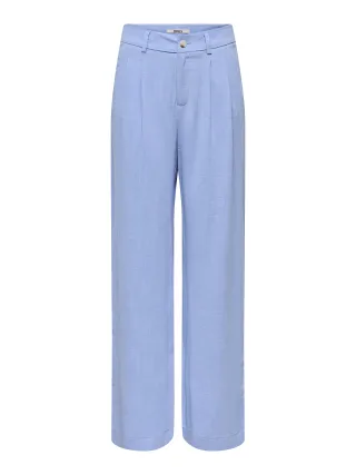 ONLY - ONLSIESTA MW LINEN BL PLEAT WIDE PNT Vista Blue - Gr. - 32