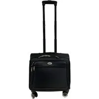 Gustav Voss Pilotenkoffer Handgepäckkoffer mit Rollen Rollkoffer Trolley Aktenkoffer, 4 Rollen, mit Zahlenschloss und Teleskopgriff