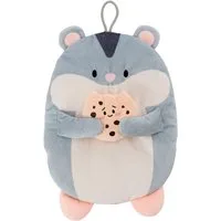 Nici Wärmflasche mymochi Hamster Shai mit Cookie, 300 ml, 30 cm, 2in1 - Kuscheltier & Wärmflasche in einem