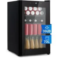 Klarstein Getränkekühlschrank Beercave 70 Getränkekühl 70L 0-10°C 3 Böden 3-fach Glastür Touch 10046067, 69.5 cm hoch, 43 cm breit, Bierkühlschrank Flaschenkühlschrank Getränkekühlschrank Hotelfridge