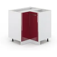Vicco Eckunterschrank Fame-Line, Bordeaux Hochglanz/Weiß, 80.5 cm ohne Arbeitsplatte (1-St)