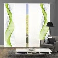 HOME WOHNIDEEN Schiebegardine OPALIA 4ER SET (4 St), Paneelwagen, halbtransparent, Microfaser, HxB: 245x60
