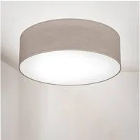 B.K.Licht LED Deckenleuchte, ohne Leuchtmittel, Deckenlampe, Textil Lampenschirm, E27, Schlafzimmer, Wohnzimmer