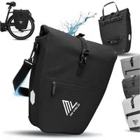 MIVELO Fahrradtasche Gepäckträgertasche wasserdicht inkl. Gurt für Umhängetasche, 2 Varianten wählbar