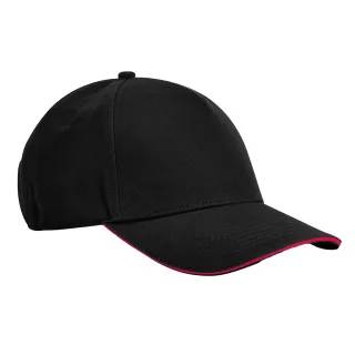 Beechfield - "EarthAware Classic" Baseball-Mütze Sandwichschirm (Schwarz/Rot)