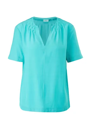 s.Oliver BLACK LABEL - Bluse kurzarm türkis - Gr. - 36
