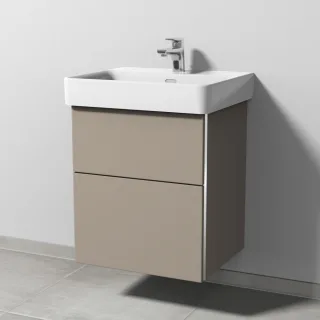 Sanipa 3way Waschtischunterbau zu Laufen Pro S Waschtisch mit 2 Auszügen, Sandgrau-Matt BS76567