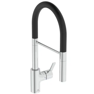 Ideal Standard Küchenarmatur Gusto Ausladung 225mm Semi-Pro 2F-Brause Chrom, BD417AA BD417AA